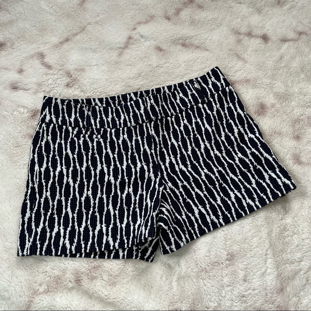 Stylish Black and White Patterned Women's Shorts